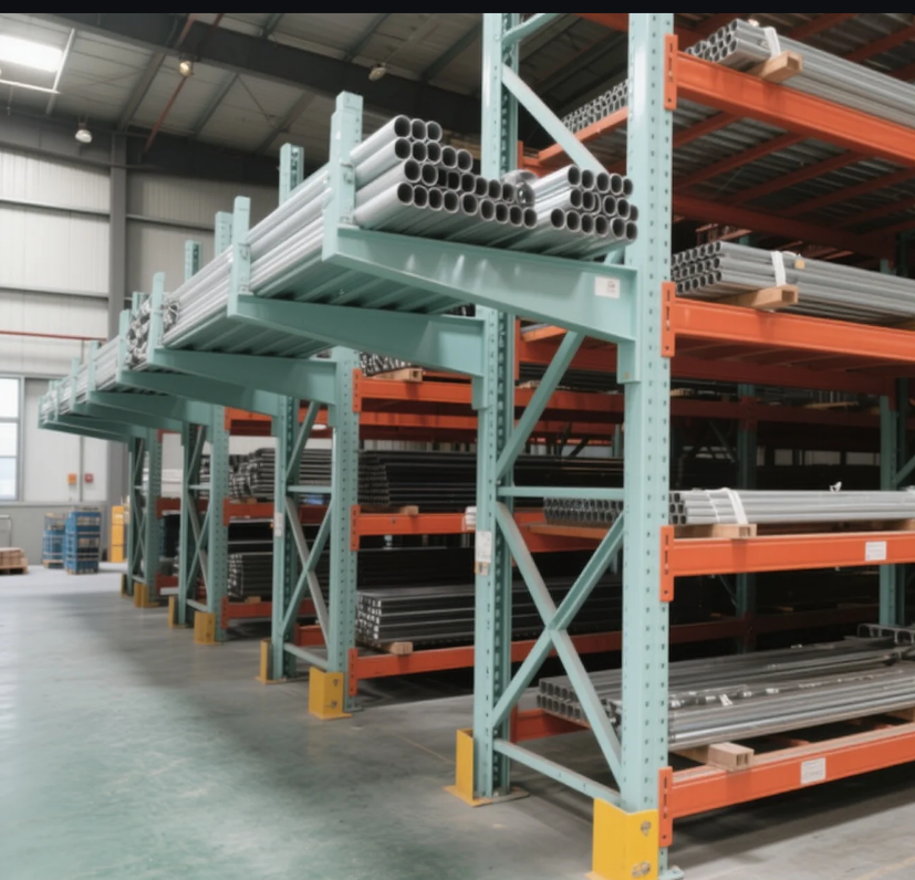 懸臂貨架：長(zhǎng)形物料存儲(chǔ)的存取方案